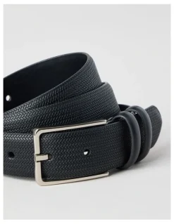 Blaq Dress Belt Black Texture Belt Black