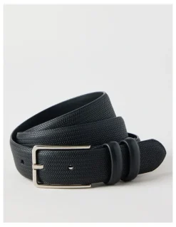 Blaq Dress Belt Black Texture Belt Black