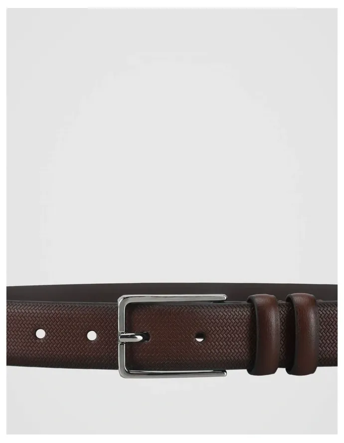 Blaq Dress Belt Cognac Texture Belt Cognac