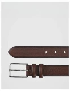 Blaq Dress Belt Cognac Texture Belt Cognac