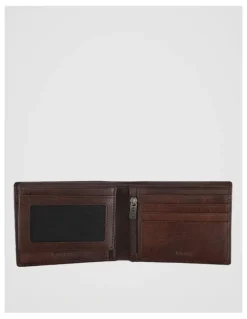 Blaq Flip Wallet With Zip Dark Tan Wallet Dark Tan