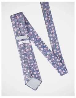 Blaq Floral Poly Tie in Pink