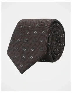 Blaq Jaquard Tie in Black