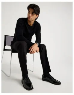 Blaq Logan Crinkle Toe Loafer in Black