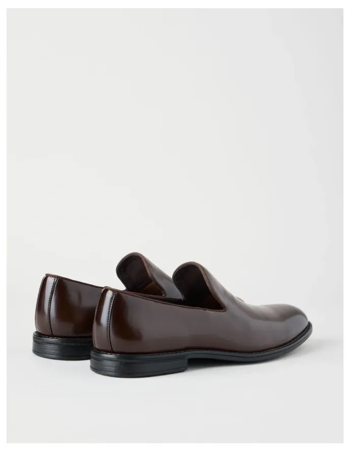Blaq Mason Dress Loafers in Dark Brown
