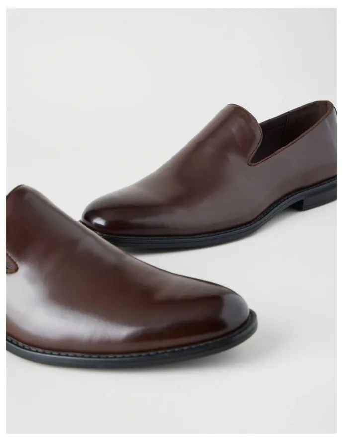 Blaq Mason Dress Loafers in Dark Brown