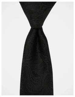 Blaq Paisley Tie in Black