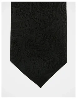 Blaq Paisley Tie in Black