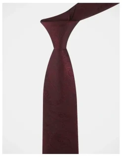 Blaq PAISLEY Tie in Burgundy