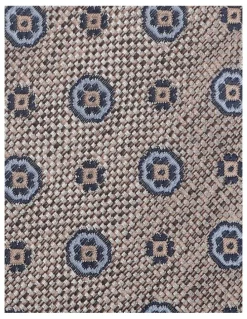 Blaq Pattern Tie in Dark Beige