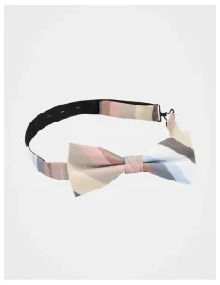Blaq Poly Stripe Bow Tie