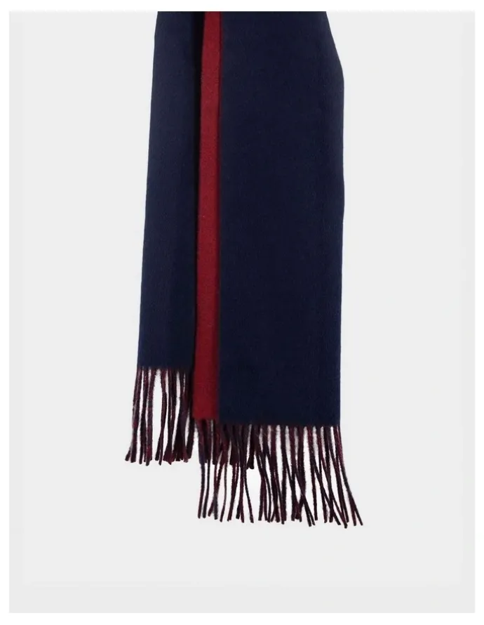 Blaq Reversible Wool Scarf Winter Accessory Navy/Red