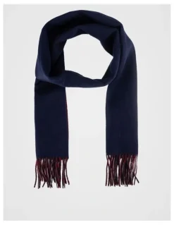 Blaq Reversible Wool Scarf Winter Accessory Navy/Red