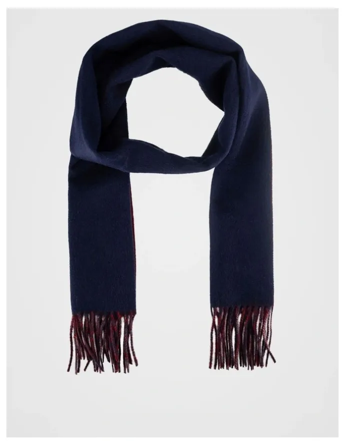 Blaq Reversible Wool Scarf Winter Accessory Navy/Red