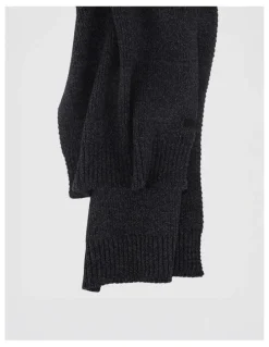 Blaq Rib Knit Scarf Two Tone Winter Accessory Navy/Charcoal