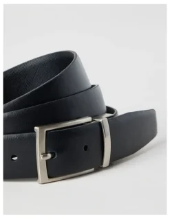 Blaq Saffiano/Smooth Dress Belt Belt Black/Black