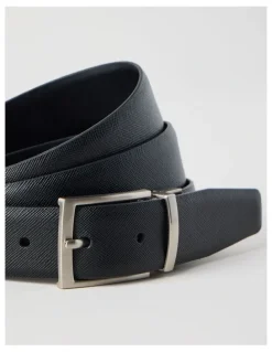 Blaq Saffiano/Smooth Dress Belt Belt Black/Black
