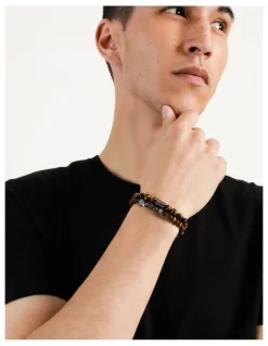 Blaq Semi Precious Brown Bracelets 2 Pack