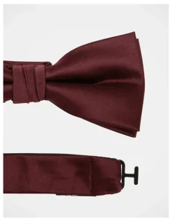 Blaq Solid Burgundy Bow Tie