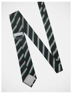 Blaq Stripe Tie in Navy/Yellow