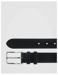 Blaq Suede Leather Belt Black Belt Black
