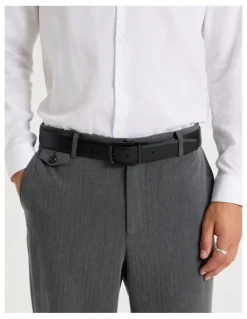 Blaq Textured Reversible Belt Black/ Black