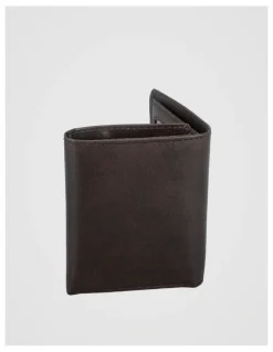 Blaq Trifold Leather Wallet Brown Wallet Brown