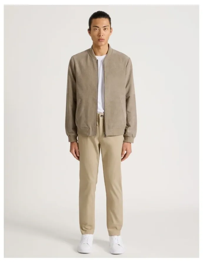 Blaq Birdseye Bomber Jacket in Brown