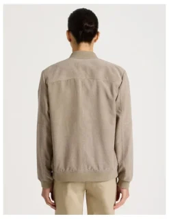 Blaq Birdseye Bomber Jacket in Brown