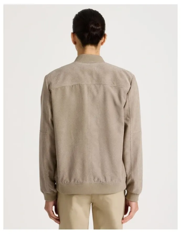 Blaq Birdseye Bomber Jacket in Brown