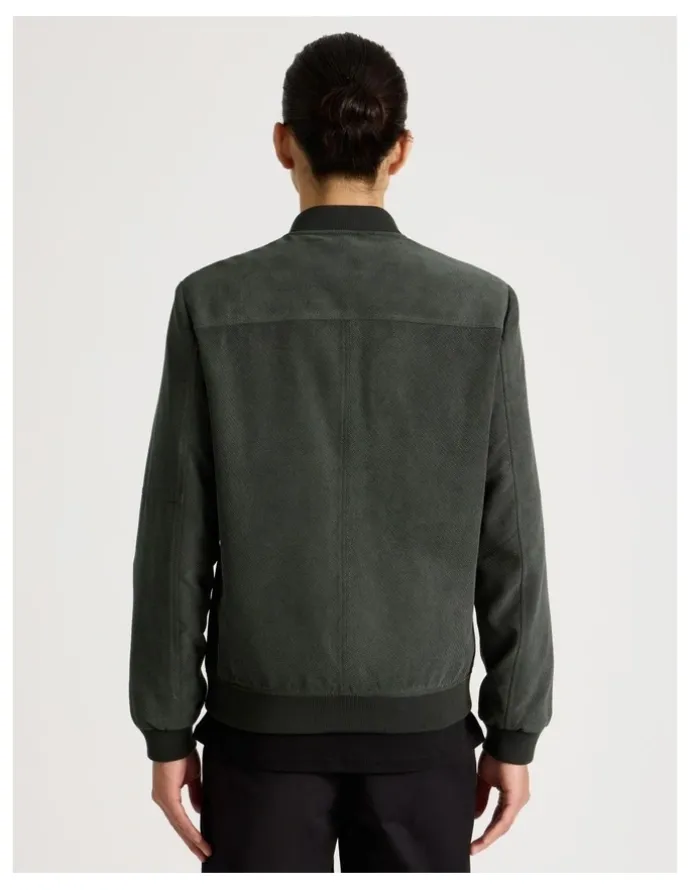 Blaq Birdseye Bomber Jacket in Green