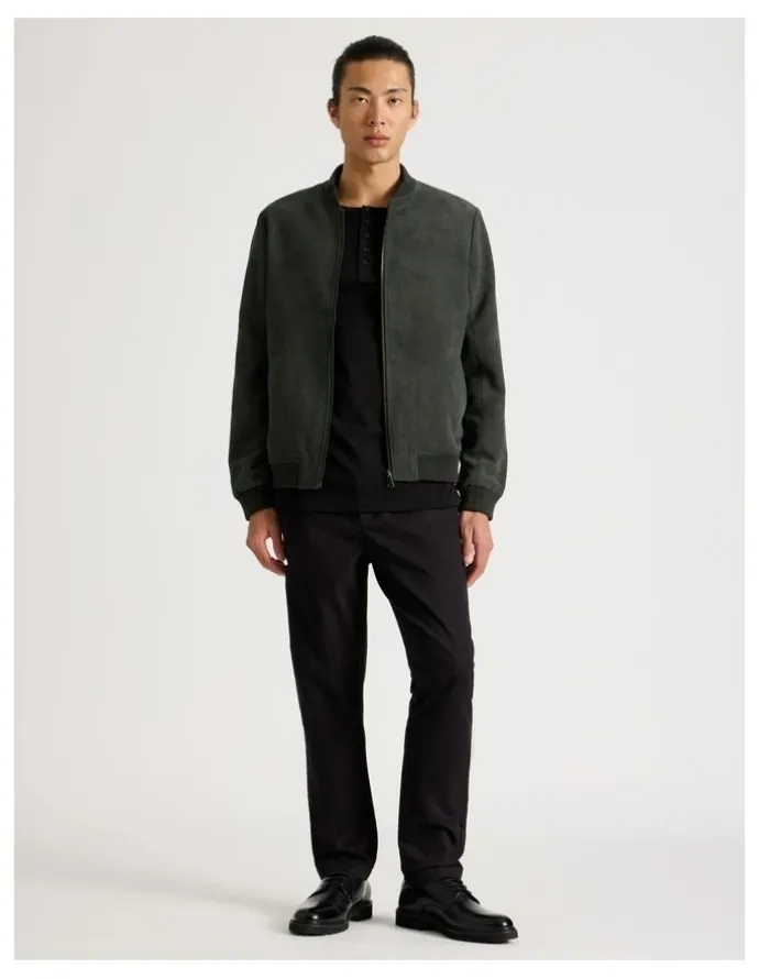 Blaq Birdseye Bomber Jacket in Green