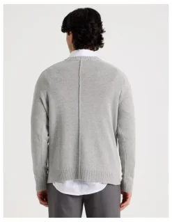 Blaq Crew Neck Knit in Grey