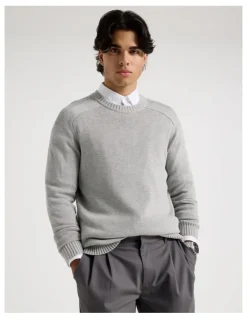 Blaq Crew Neck Knit in Grey
