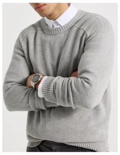 Blaq Crew Neck Knit in Grey