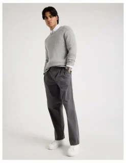 Blaq Crew Neck Knit in Grey