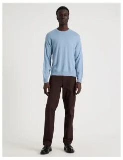Blaq Crew Neck Knit in Light Blue