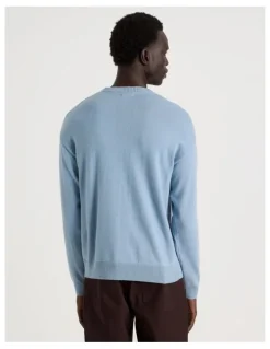 Blaq Crew Neck Knit in Light Blue