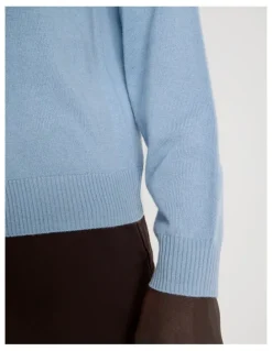 Blaq Crew Neck Knit in Light Blue