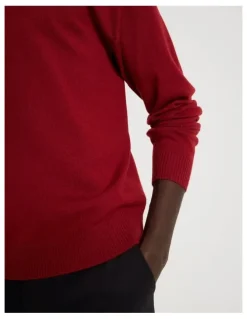 Blaq Crew Neck Knit in Red