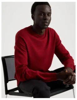 Blaq Crew Neck Knit in Red