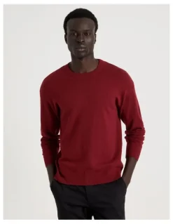 Blaq Crew Neck Knit in Red