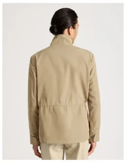 Blaq Double Pocket Parka Jacket in Beige