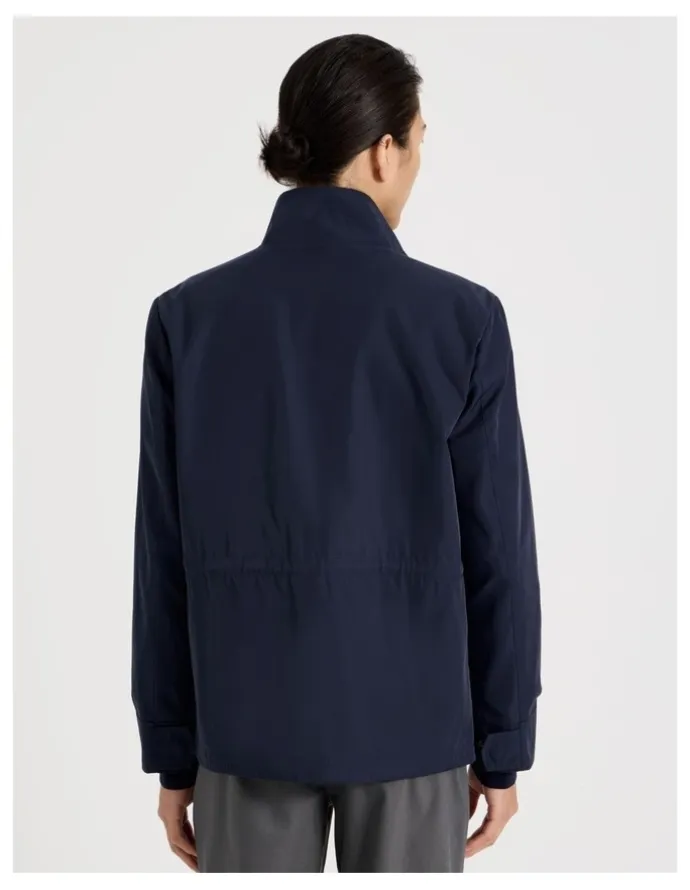 Blaq Double Pocket Parka Jacket in Navy