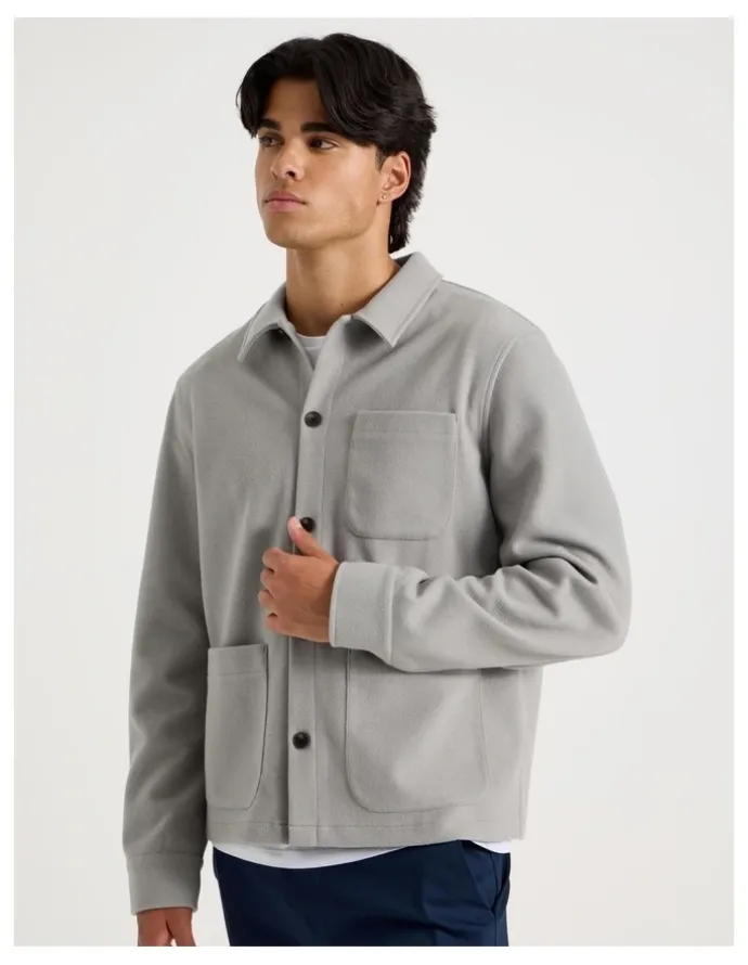 Blaq Flannel Shacket in Grey