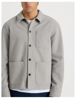 Blaq Flannel Shacket in Grey