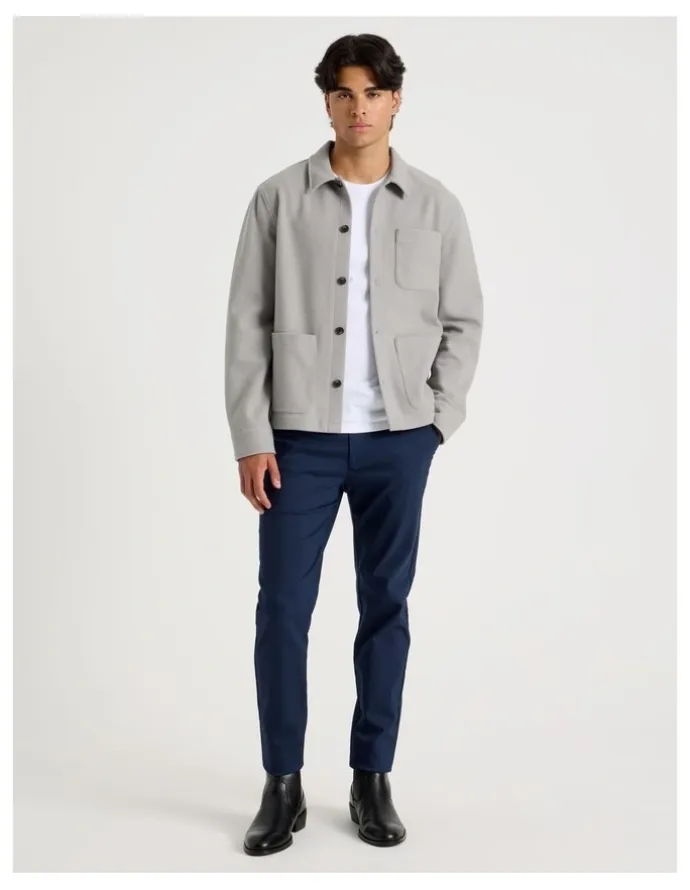 Blaq Flannel Shacket in Grey
