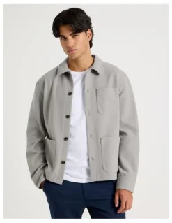Blaq Flannel Shacket in Grey