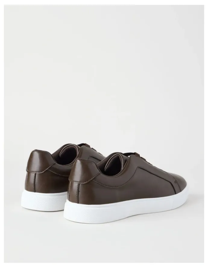 Blaq Knox Elastic Sneaker in Dark Brown