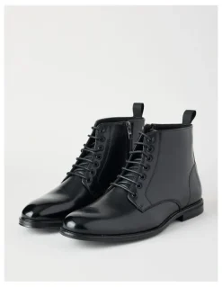 Blaq Oliver Lace Up Dress Boot in Black